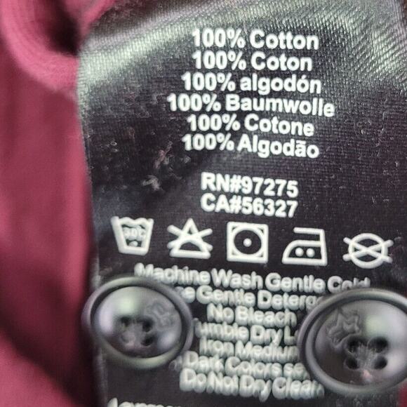 Fox Racing Shirt Mens XL Maroon Red Button Up Long Sleeve 2 Pocket Lightweight - Picture 7 of 9